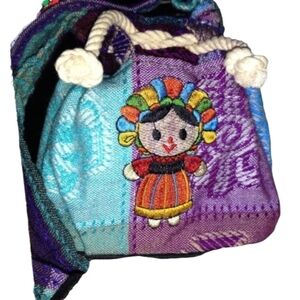 LITTLE FRIDA KAHLO EMBROIDERED MINI BAG